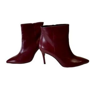 NWOT Jeremy Ho Burgundy Leather Booties